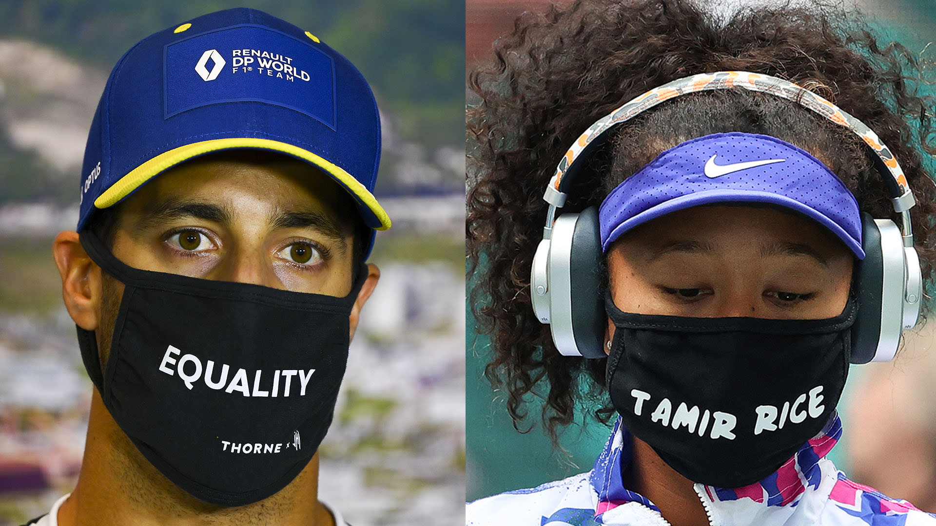 Ricciardo Says He Took Inspiration From Tennis Superstar Naomi Osaka For Latest Face Mask Design Formula 1