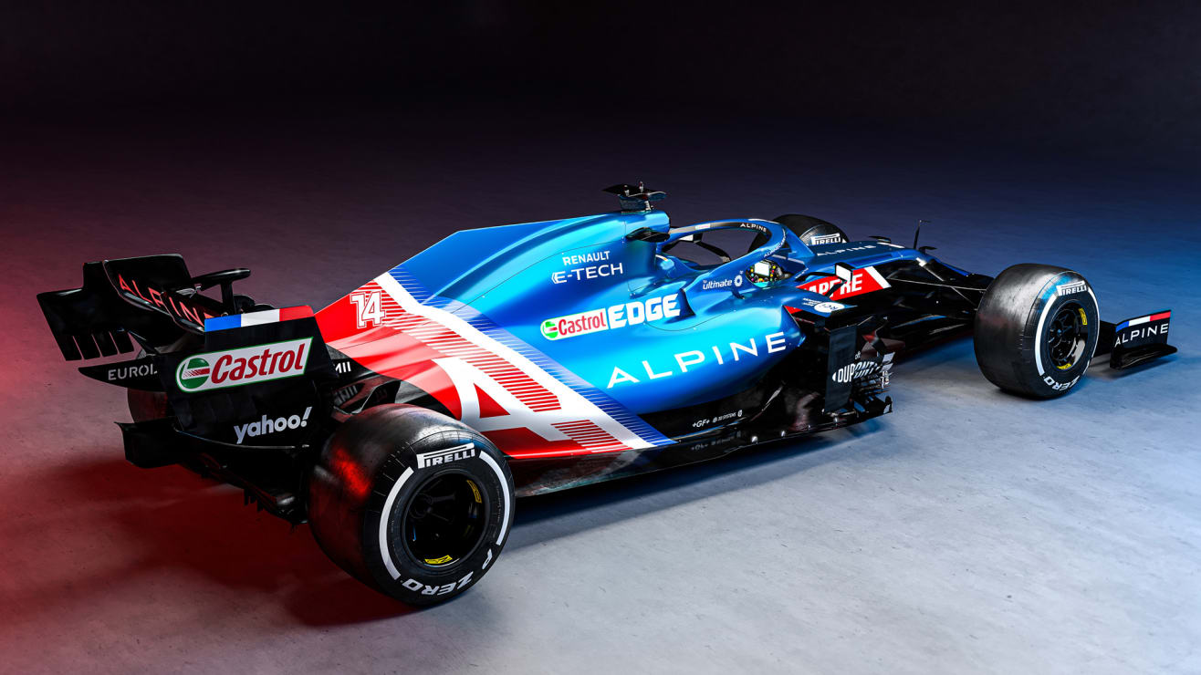 Alpine reveal striking blue, white and red livery at 2021 F1 season