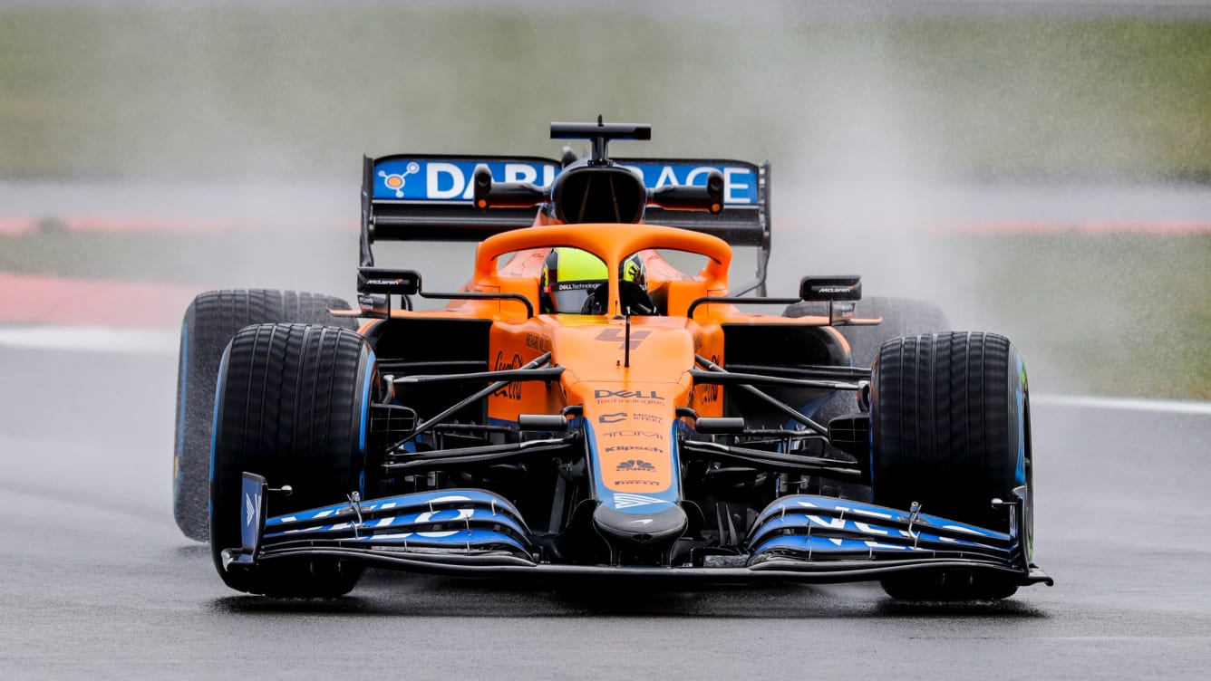 'It's nice to be back in a race car' says Norris as he gets first taste of the MCL35M at ...