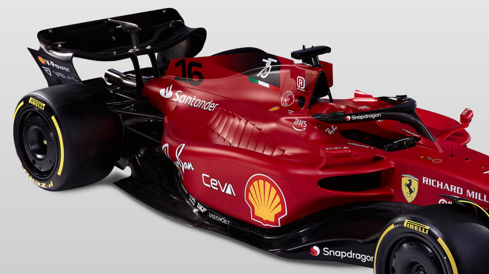 2023 Ferrari F1 car streamlining operation at the rear for aerodynamic