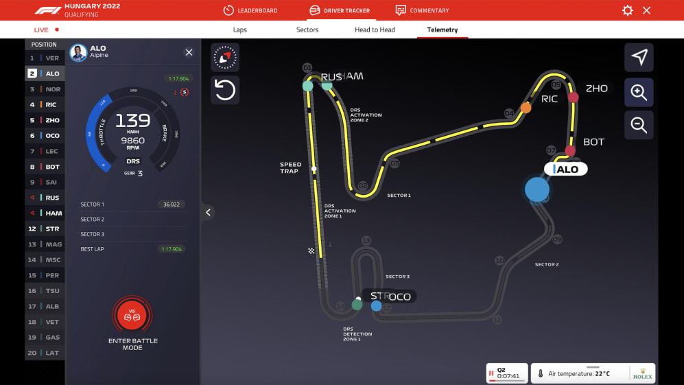 Improved Live Timing On For The 2022 Season Formula 1® 6371