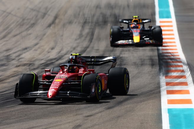 F1 Miami GP: Verstappen holds off Leclerc to win after late safety car